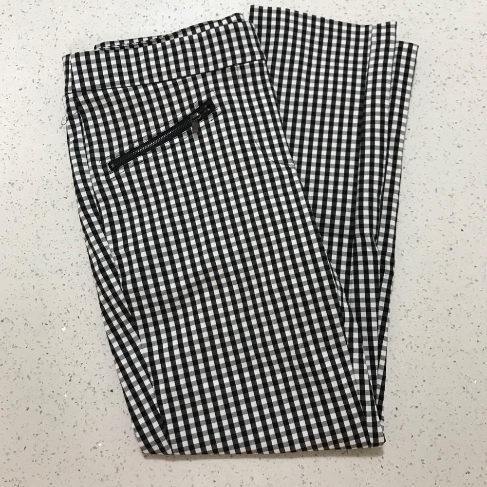 Gingham Printed Dress Capris